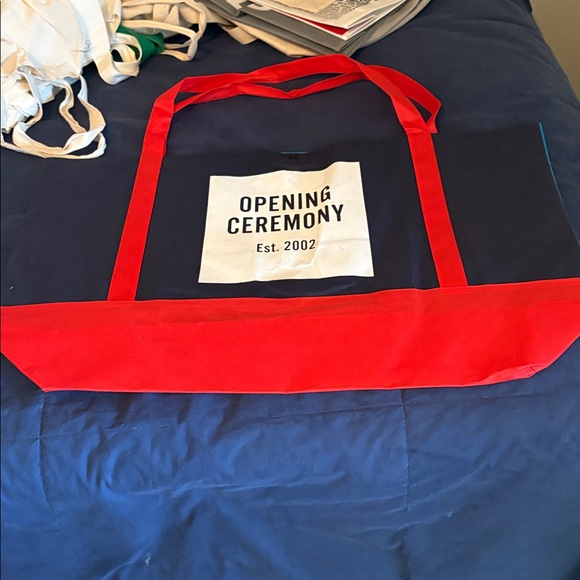 Opening Ceremony Vibrant Red and Blue Tote - Picture 3 of 5